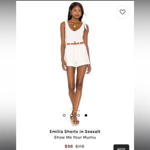 NWOT Revolve white short